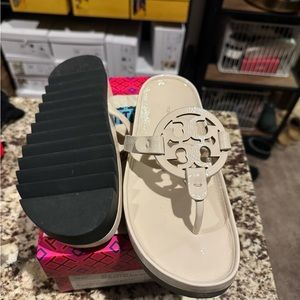 Tory Burch Exclusive Style Miller Cloud Lug Sandal  worn a couple times